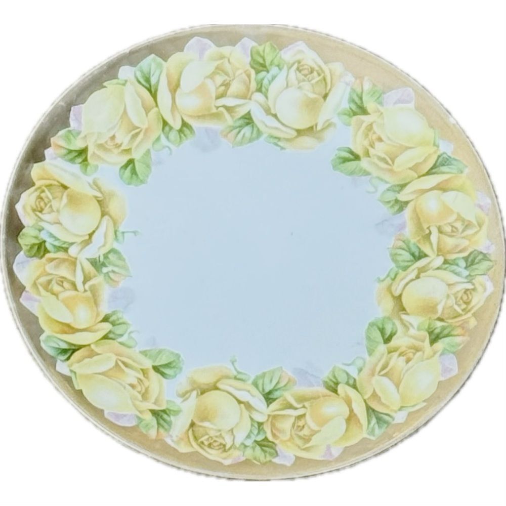 Antique hand painted rose 6.5 inch plate from‎ Bavaria Germany ￼
